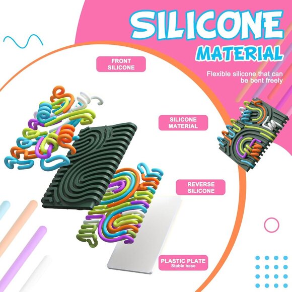 Silicone Fidget Toy for Kids & Adults 3D Pattern(1 Pcs(Any Coor)) - Picture 3 of 9